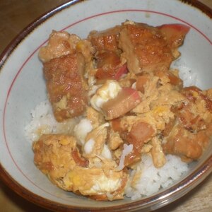 節約！厚揚げで卵とじ丼